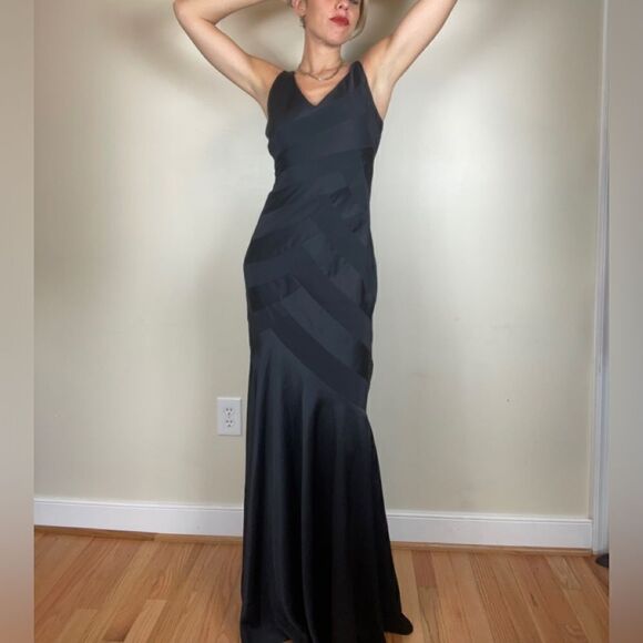 Calvin Klein Black Evening Dress Gown - Picture 1 of 5